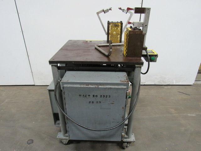 5 Hp Double Cylinder Custom Hydraulic Punch Press 2 Hole Punch for 1" Tube 460V