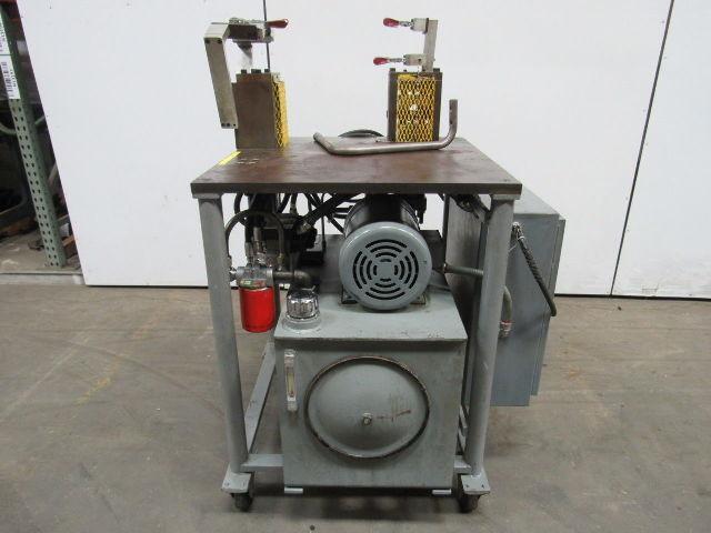 5 Hp Double Cylinder Custom Hydraulic Punch Press 2 Hole Punch for 1" Tube 460V