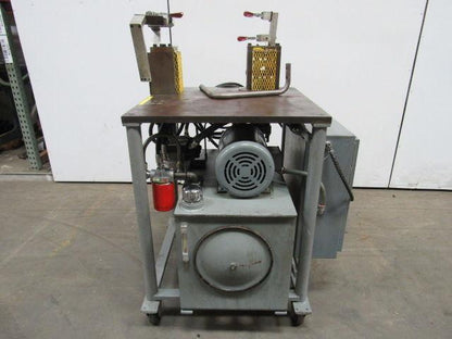 5 Hp Double Cylinder Custom Hydraulic Punch Press 2 Hole Punch for 1" Tube 460V