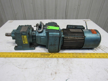 Sew R27D16DT80K4BMG05HR 19.35:1 Ratio 22-107RPM Out 230/460V Inline Gear Motor