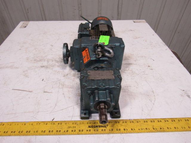 Sew R27D16DT80K4BMG05HR 19.35:1 Ratio 22-107RPM Out 230/460V Inline Gear Motor