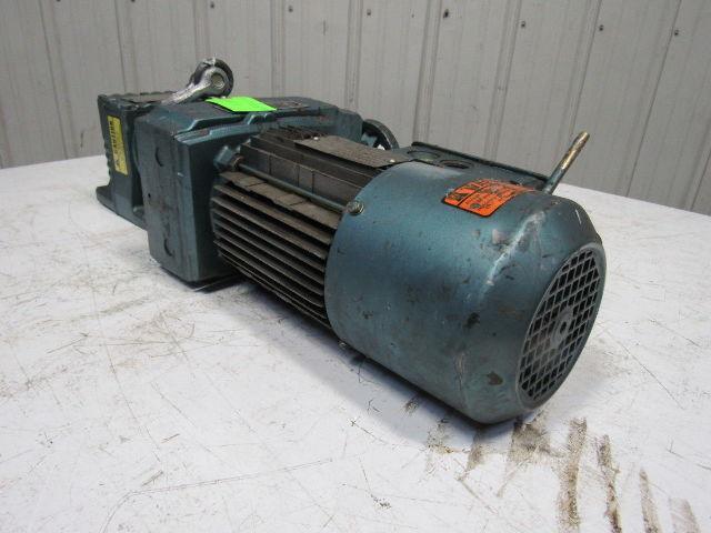 Sew R27D16DT80K4BMG05HR 19.35:1 Ratio 22-107RPM Out 230/460V Inline Gear Motor