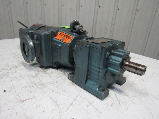 Sew R27D16DT80K4BMG05HR 19.35:1 Ratio 22-107RPM Out 230/460V Inline Gear Motor