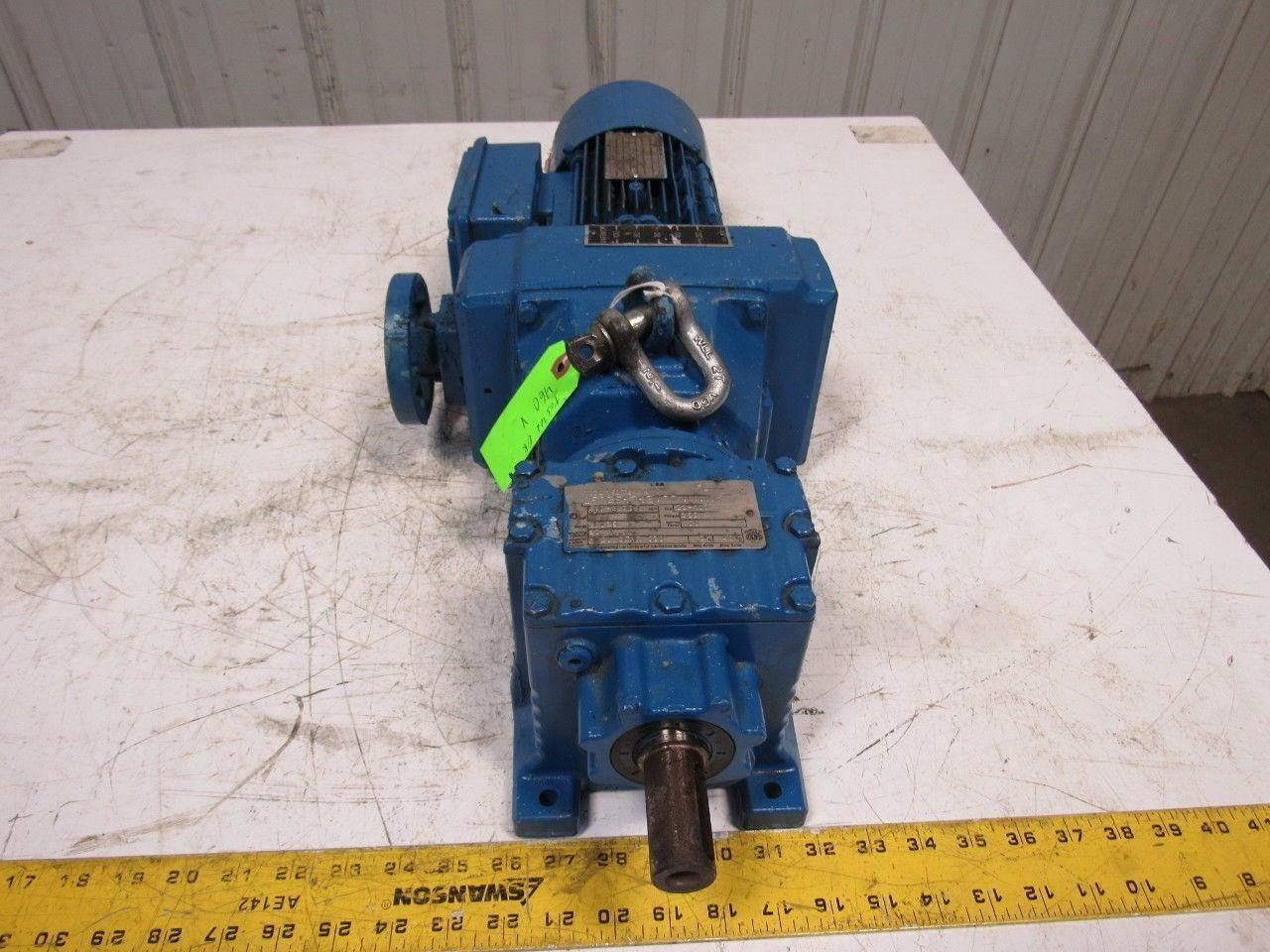 Sew R27D16DT80K4 19.35:1 Ratio 22-107RPM .75Hp 230YY/460Y Vari Speed Gear Motor