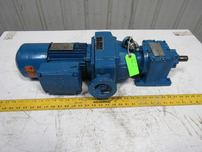 Sew R27D16DT80K4 19.35:1 Ratio 22-107RPM .75Hp 230YY/460Y Vari Speed Gear Motor