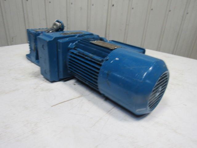 Sew R27D16DT80K4 19.35:1 Ratio 22-107RPM .75Hp 230YY/460Y Vari Speed Gear Motor
