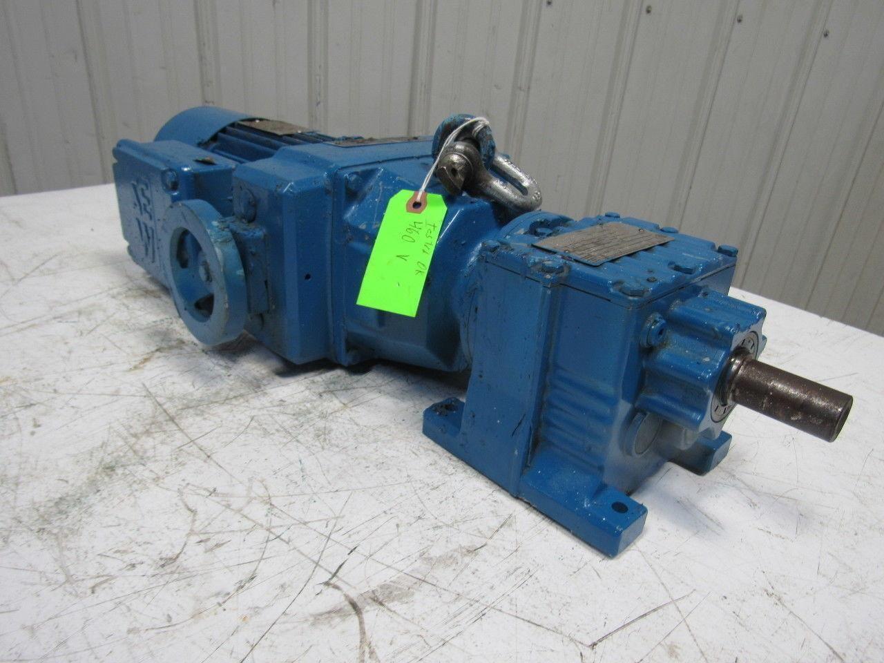 Sew R27D16DT80K4 19.35:1 Ratio 22-107RPM .75Hp 230YY/460Y Vari Speed Gear Motor