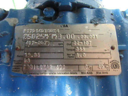 Sew R27D16DT80K4 19.35:1 Ratio 22-107RPM .75Hp 230YY/460Y Vari Speed Gear Motor