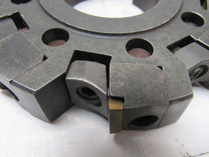 Sandvik 431-2202 4-1/8" 8 Flute Indexing Face Mill 1-1/2" Keyed Arbor