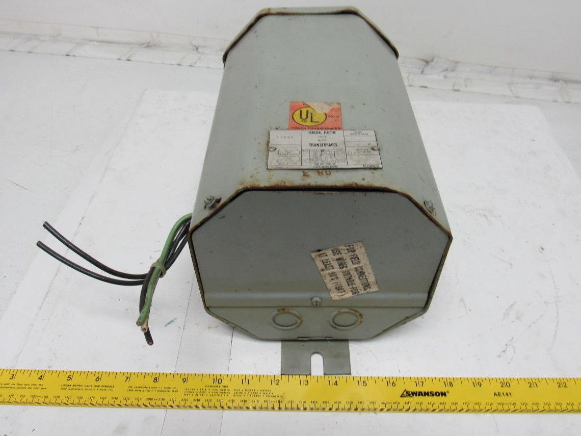 Federal Pacific Priamry240/480V Secondary 120/240V 3.0kVa 60Hz 1Ph Transform