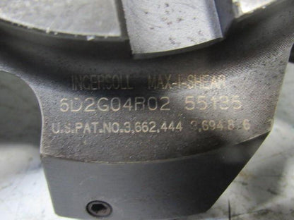 Ingersoll 6D2G04R02 Max-I-Shear 4" Face Mill Cutter 45° Indexing Insert
