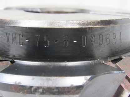 Valenite VMC-75-6-0406RA 6" Indexing 35° 6 Flute Face Mill 1-1/2" Arbor