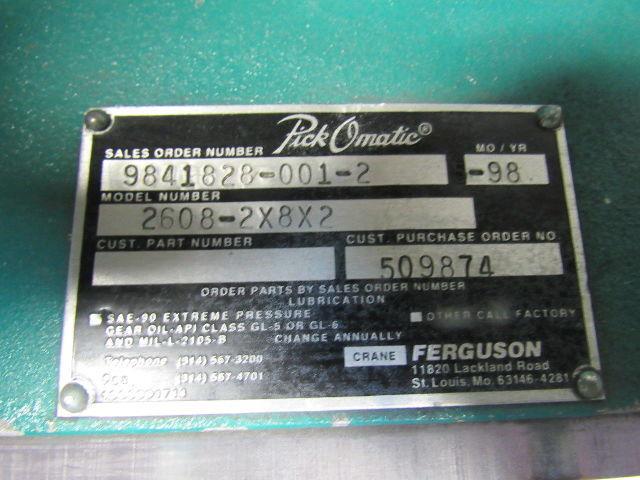 Ferguson 2608-2X8X2 PickOmatic 2" x 8" x 2" Stroke Pick And Place Parts Handling