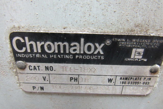 Chromalox 108-304566-001 TDH-18XX Air Ducted Heater 240V 3PH 18W
