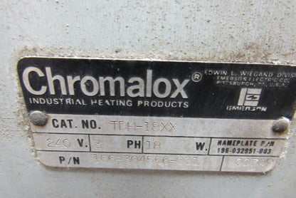 Chromalox 108-304566-001 TDH-18XX Air Ducted Heater 240V 3PH 18W