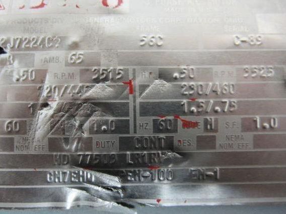 Forward Curved Cast Aluminum Blower Fan 1/2Hp 3Ph 208-220/460V 3515RPM 5"x3-1/2"