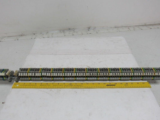 Kems Type UK16 Terminal Block 1 din Rail W/13 Grounds & 52 Gray