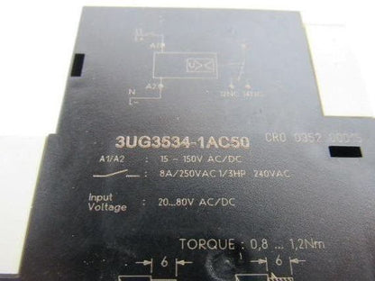 Siemens 3UG3534-1AC50 Safety Monitoring Relay