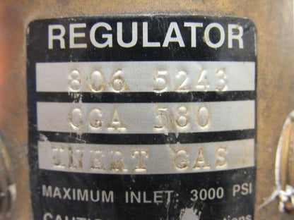 Concoa CGA 580 Inert Compressed Gas Regulator for Laser