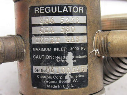 Concoa CGA 580 Inert Compressed Gas Regulator for Laser