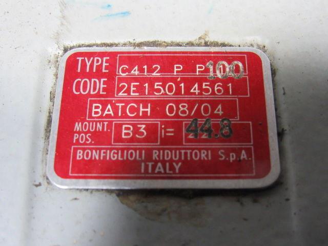Bonfiglioli Riduttori C412 P P100 2E15014561 Inline Gear Reducer 12.4:1