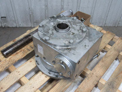 Jervis B Webb D 600RH 150:1 Ratio Right Hand Spline Gear Input Gearbox W/ Shaft