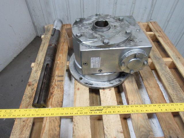 Jervis B Webb D 600RH 150:1 Ratio Right Hand Spline Gear Input Gearbox W/ Shaft