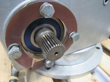 Jervis B Webb D 600RH 150:1 Ratio Right Hand Spline Gear Input Gearbox W/ Shaft