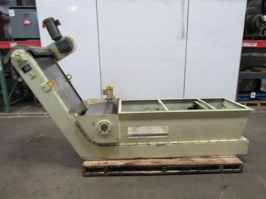 Knoll 650MS  Magnetic Chip Conveyor 25-1/2" Belt 8.5FPM W/ Magnetic Power Roller
