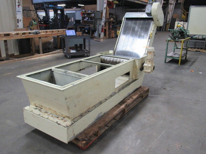 Knoll 650MS  Magnetic Chip Conveyor 25-1/2" Belt 8.5FPM W/ Magnetic Power Roller