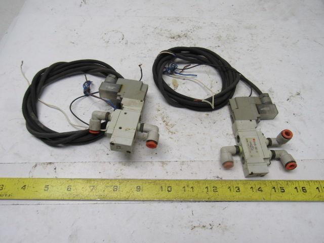 SMC SY5120-3DZ-01 5 Port Single Solenoid 110V Coil Lot Of 2