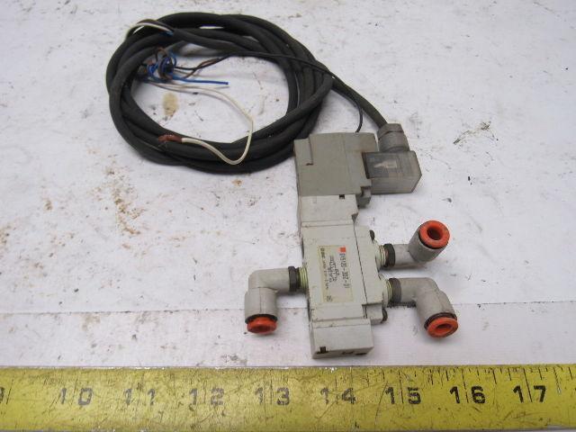 SMC SY5120-3DZ-01 5 Port Single Solenoid 110V Coil Lot Of 2