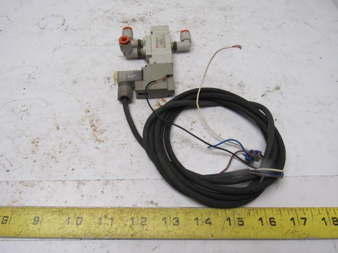 SMC SY5120-3DZ-01 5 Port Single Solenoid 110V Coil Lot Of 2