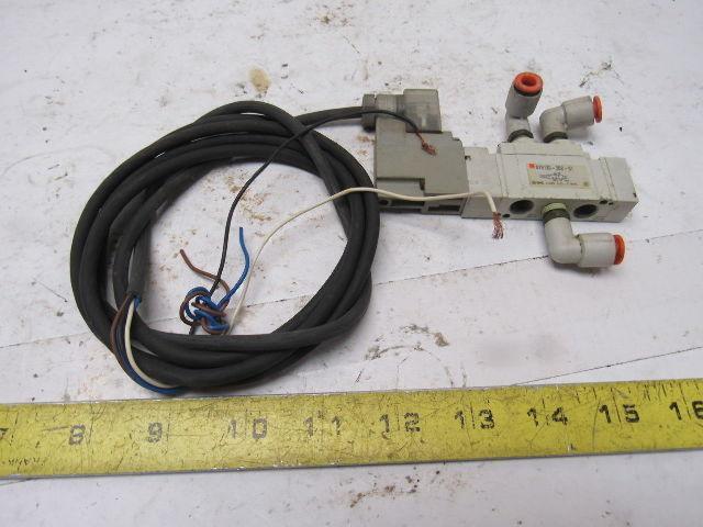 SMC SY5120-3DZ-01 5 Port Single Solenoid 110V Coil Lot Of 2