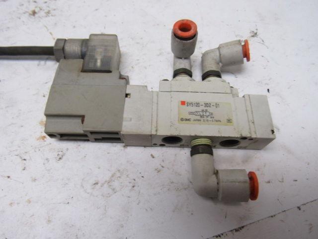SMC SY5120-3DZ-01 5 Port Single Solenoid 110V Coil Lot Of 2
