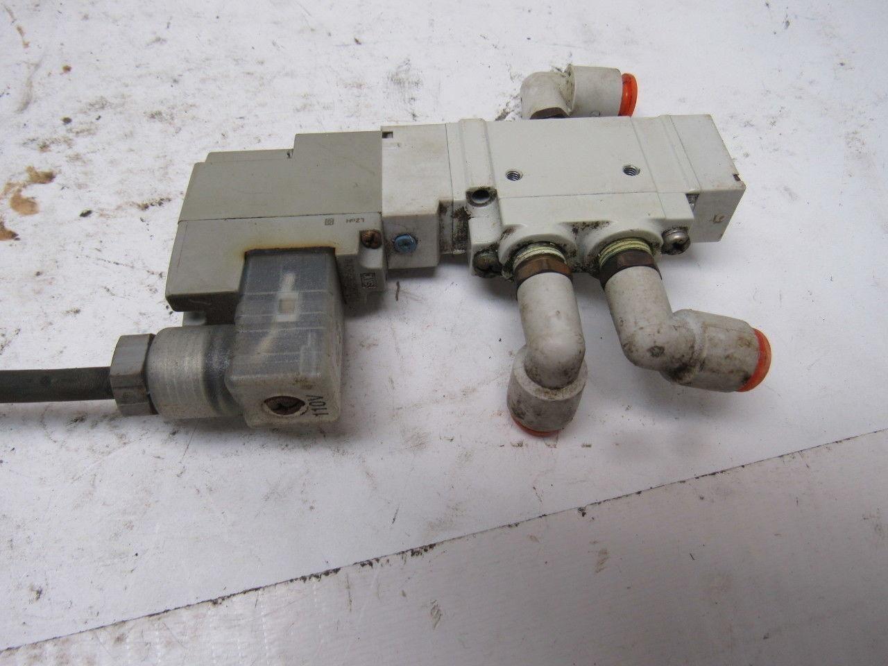 SMC SY5120-3DZ-01 5 Port Single Solenoid 110V Coil Lot Of 2
