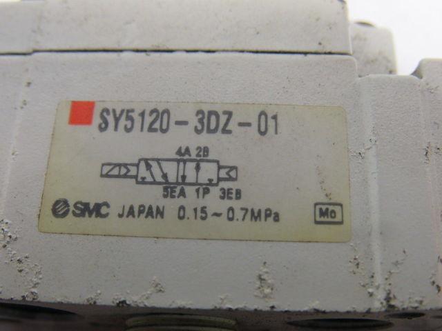 SMC SY5120-3DZ-01 5 Port Single Solenoid 110V Coil Lot Of 2