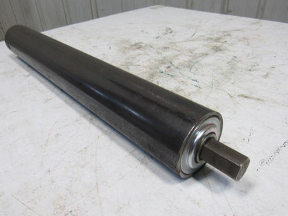 Heavy Duty Conveyor Gravity Roller 27"BFx3-1/2"Dia. Steel 1-1/16" Hex W/Shaft
