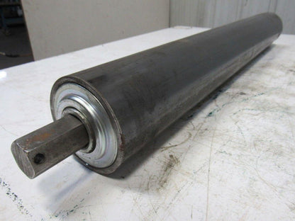 Heavy Duty Conveyor Gravity Roller 27"BFx3-1/2"Dia. Steel 1-1/16" Hex W/Shaft