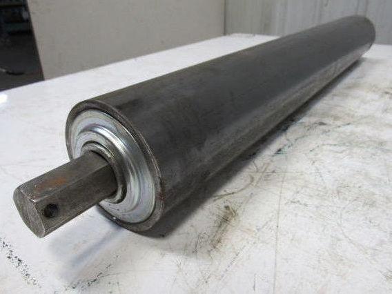 Heavy Duty Conveyor Gravity Roller 27"BFx3-1/2"Dia. Steel 1-1/16" Hex W/Shaft