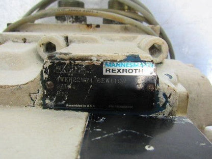 Rexroth 4WEH22W71/6EW110N 4/3 Way 110V Solenoid Directional Valve Manifold