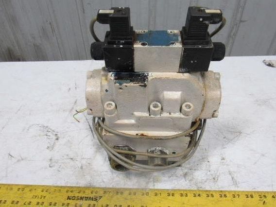 Rexroth 4WEH22W71/6EW110N 4/3 Way 110V Solenoid Directional Valve Manifold