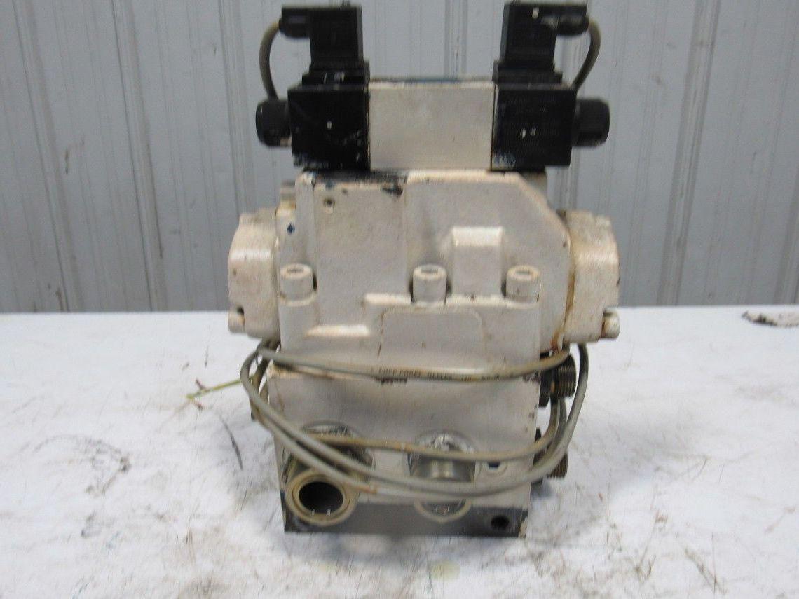 Rexroth 4WEH22W71/6EW110N 4/3 Way 110V Solenoid Directional Valve Manifold