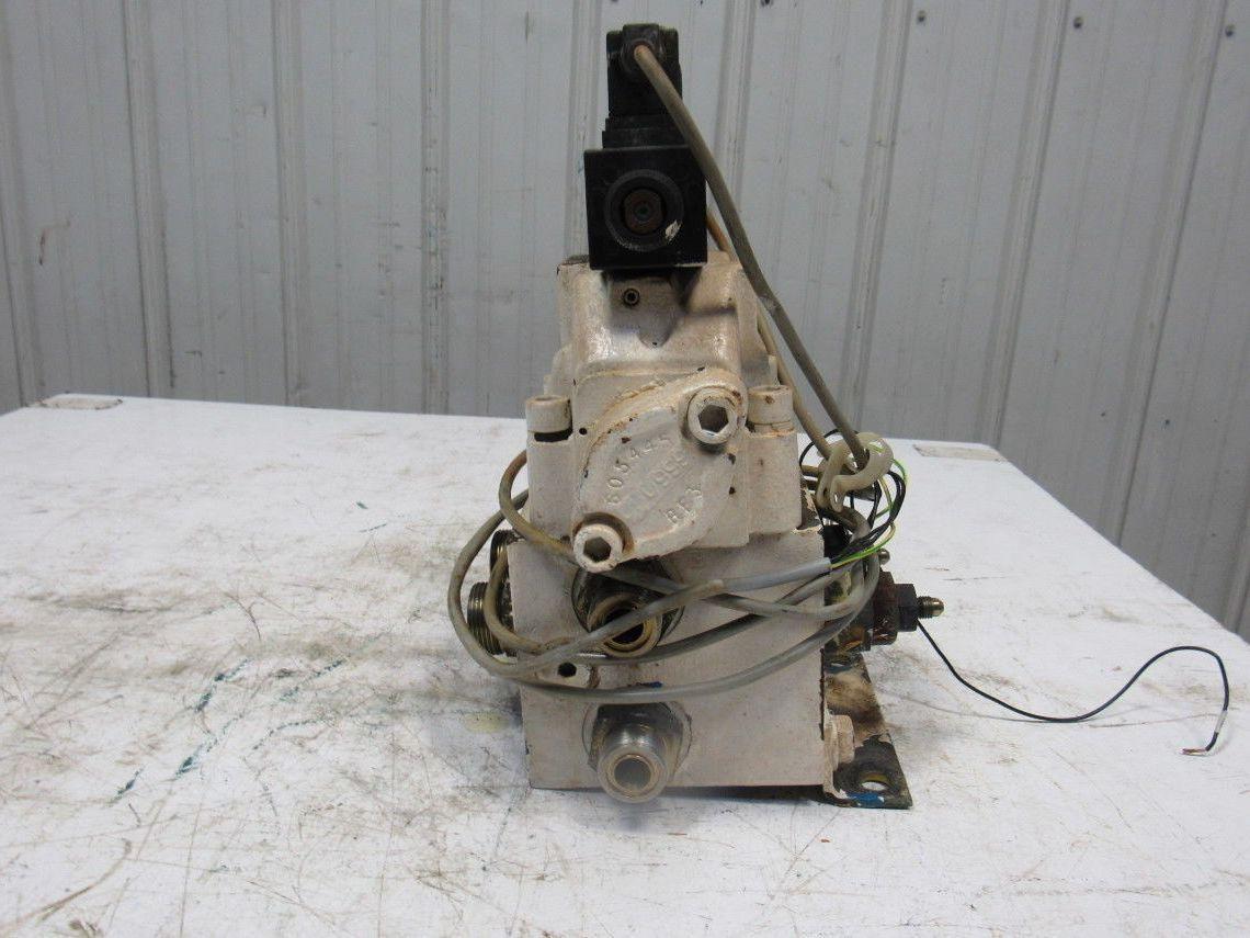 Rexroth 4WEH22W71/6EW110N 4/3 Way 110V Solenoid Directional Valve Manifold