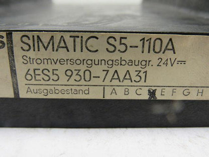 Siemens Simatic S5-110A 6ES5 930-7AA31 CPU Processor Module