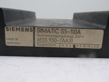 Siemens Simatic S5-110A 6ES5 930-7AA31 CPU Processor Module