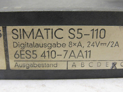 Siemens Simatic S5-110 6ES5 410-7AA11 Relay Module Assembly Card