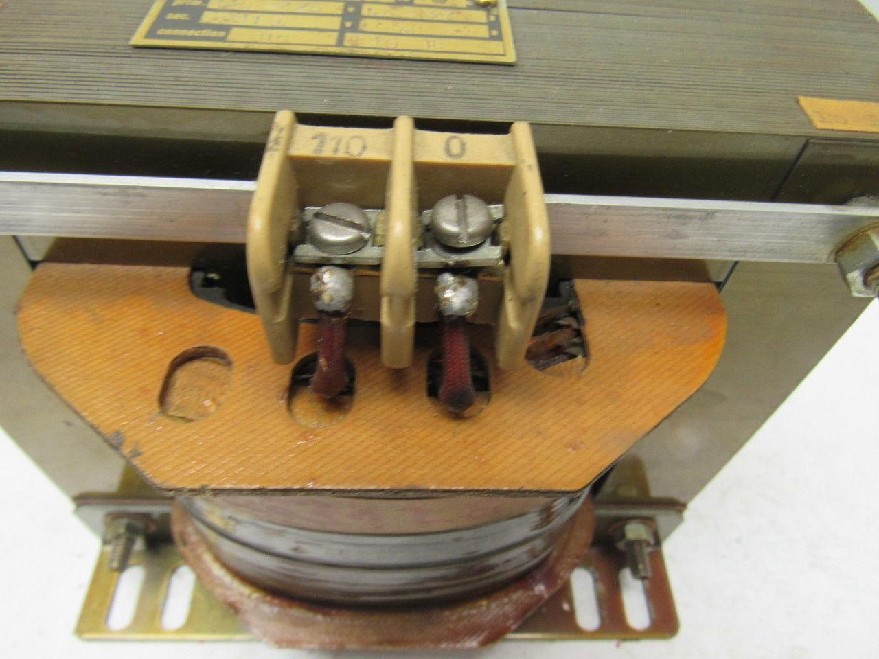 Rathgeber ET-1000 750Va Transformer 490/225V Primary 110V Secondary 60Hz