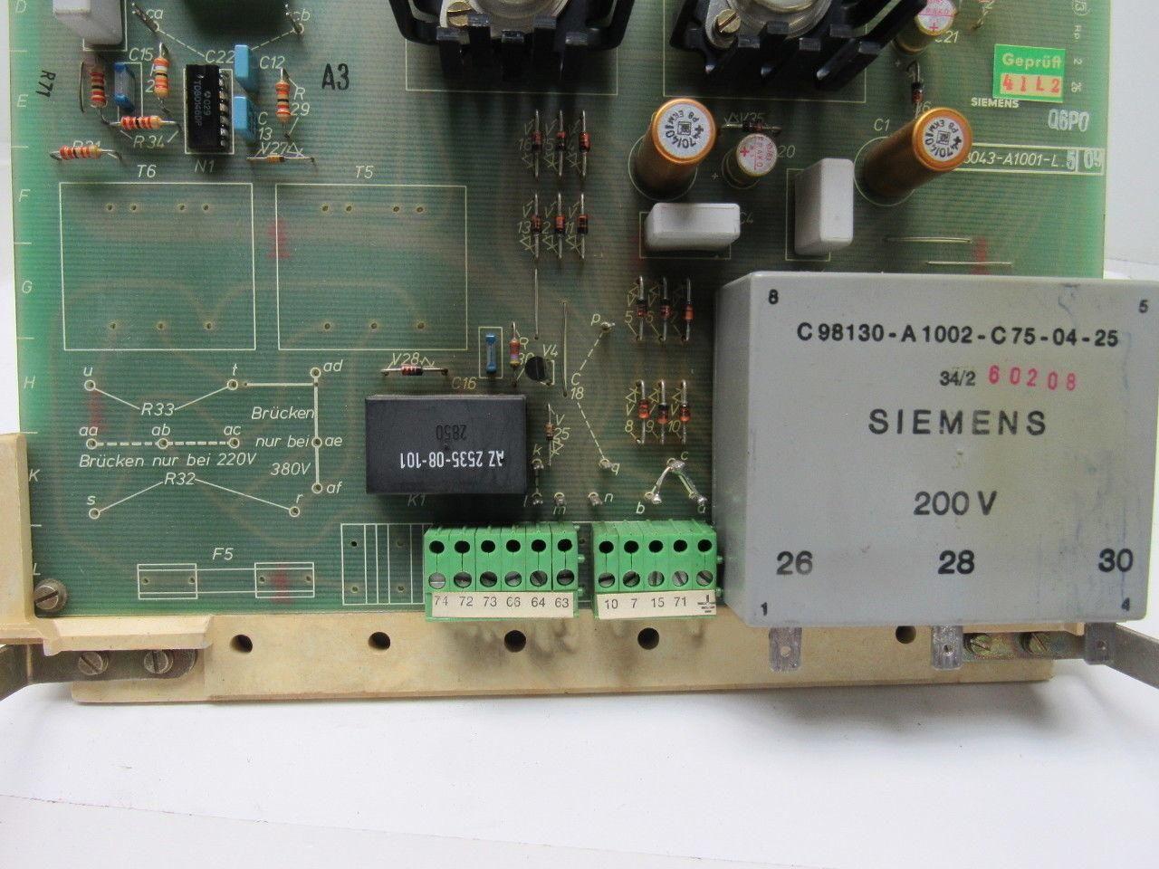 Siemens C98043-A1001-L5 09 Circuit Board Card PLC