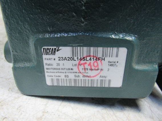Baldor/Dodge 23A20L14SL414FH VUHM3546T Gear Motor 20:1  208-230/460V 3Ph